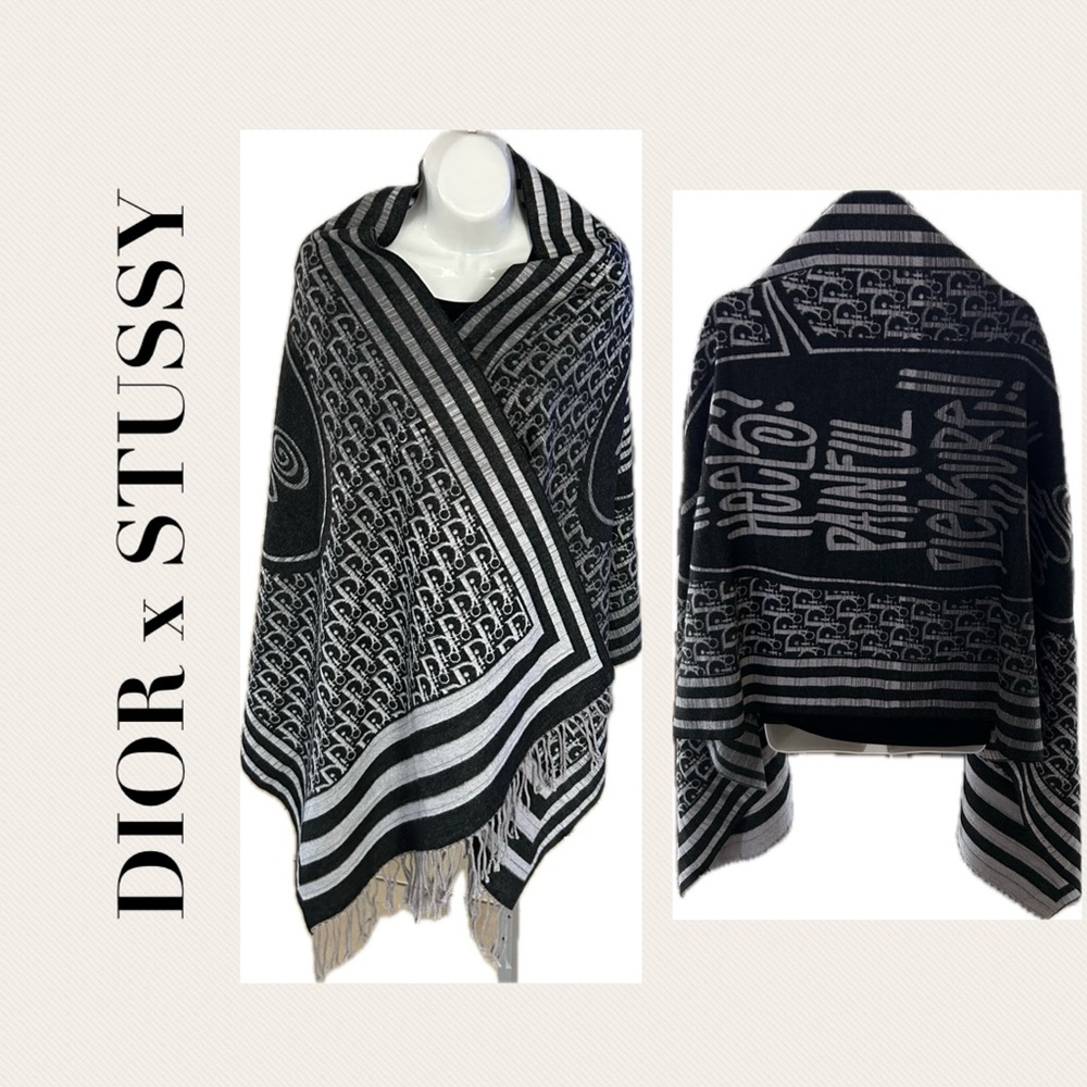 🖤 🔥Christian Dior x Shawn STUSSY soie silk stole scarf (New)🖤🔥RARE FIND🔥